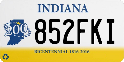 IN license plate 852FKI
