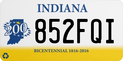 IN license plate 852FQI