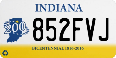 IN license plate 852FVJ
