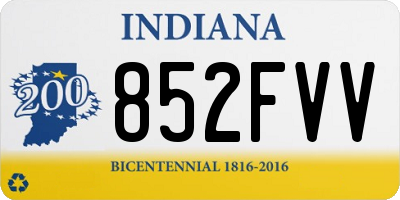 IN license plate 852FVV