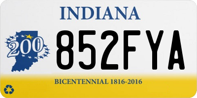 IN license plate 852FYA