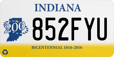 IN license plate 852FYU