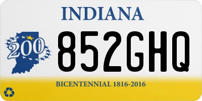 IN license plate 852GHQ