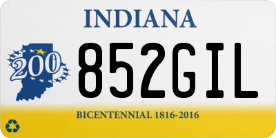 IN license plate 852GIL