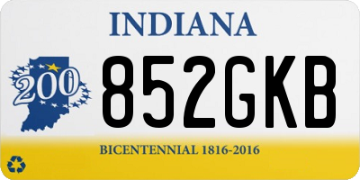 IN license plate 852GKB