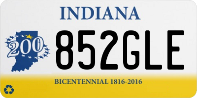 IN license plate 852GLE