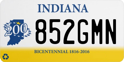 IN license plate 852GMN