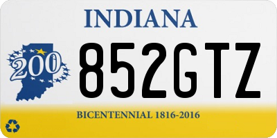 IN license plate 852GTZ