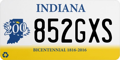 IN license plate 852GXS