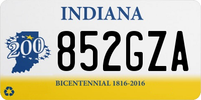 IN license plate 852GZA