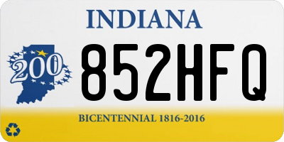 IN license plate 852HFQ