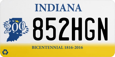 IN license plate 852HGN