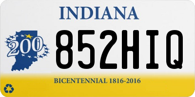 IN license plate 852HIQ