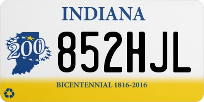 IN license plate 852HJL