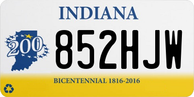 IN license plate 852HJW