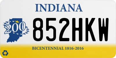 IN license plate 852HKW
