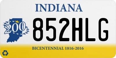 IN license plate 852HLG