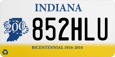 IN license plate 852HLU
