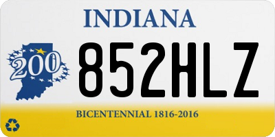 IN license plate 852HLZ