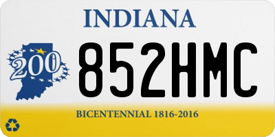 IN license plate 852HMC