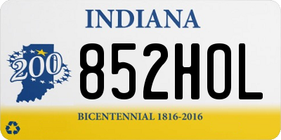 IN license plate 852HOL