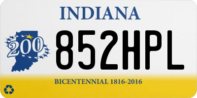 IN license plate 852HPL