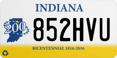 IN license plate 852HVU