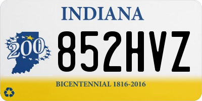 IN license plate 852HVZ