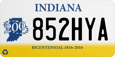 IN license plate 852HYA