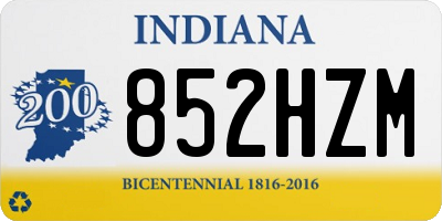IN license plate 852HZM