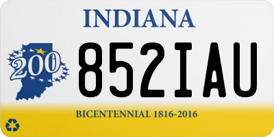 IN license plate 852IAU