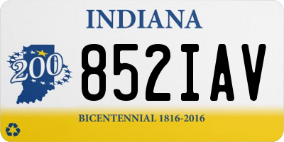 IN license plate 852IAV