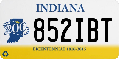 IN license plate 852IBT