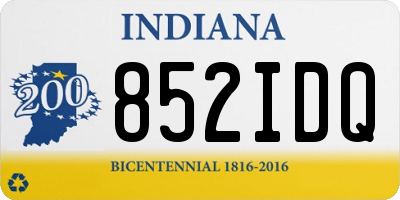 IN license plate 852IDQ