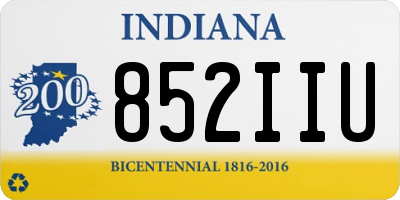 IN license plate 852IIU