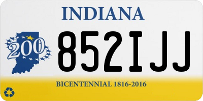 IN license plate 852IJJ