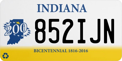 IN license plate 852IJN