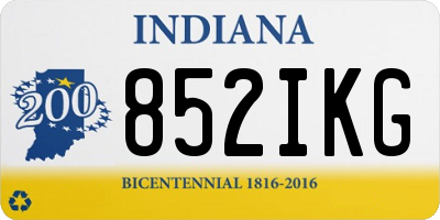 IN license plate 852IKG