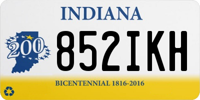 IN license plate 852IKH
