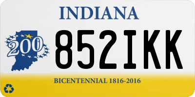 IN license plate 852IKK