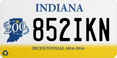 IN license plate 852IKN