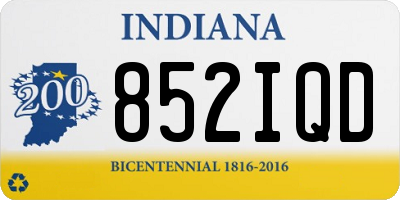 IN license plate 852IQD