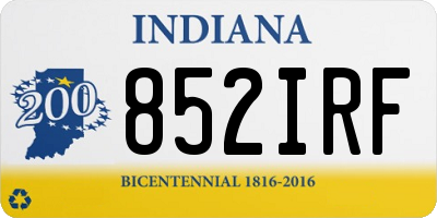 IN license plate 852IRF