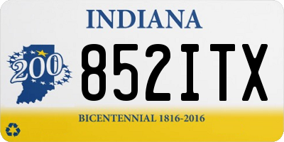 IN license plate 852ITX