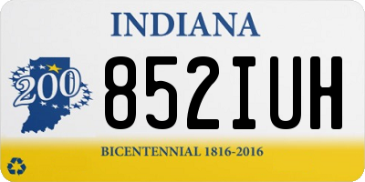 IN license plate 852IUH