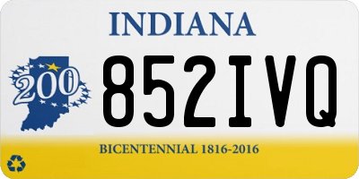 IN license plate 852IVQ