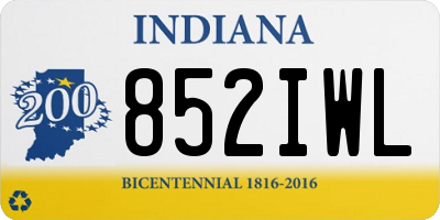 IN license plate 852IWL