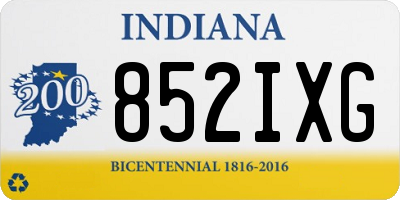 IN license plate 852IXG