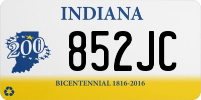 IN license plate 852JC