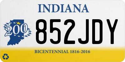 IN license plate 852JDY
